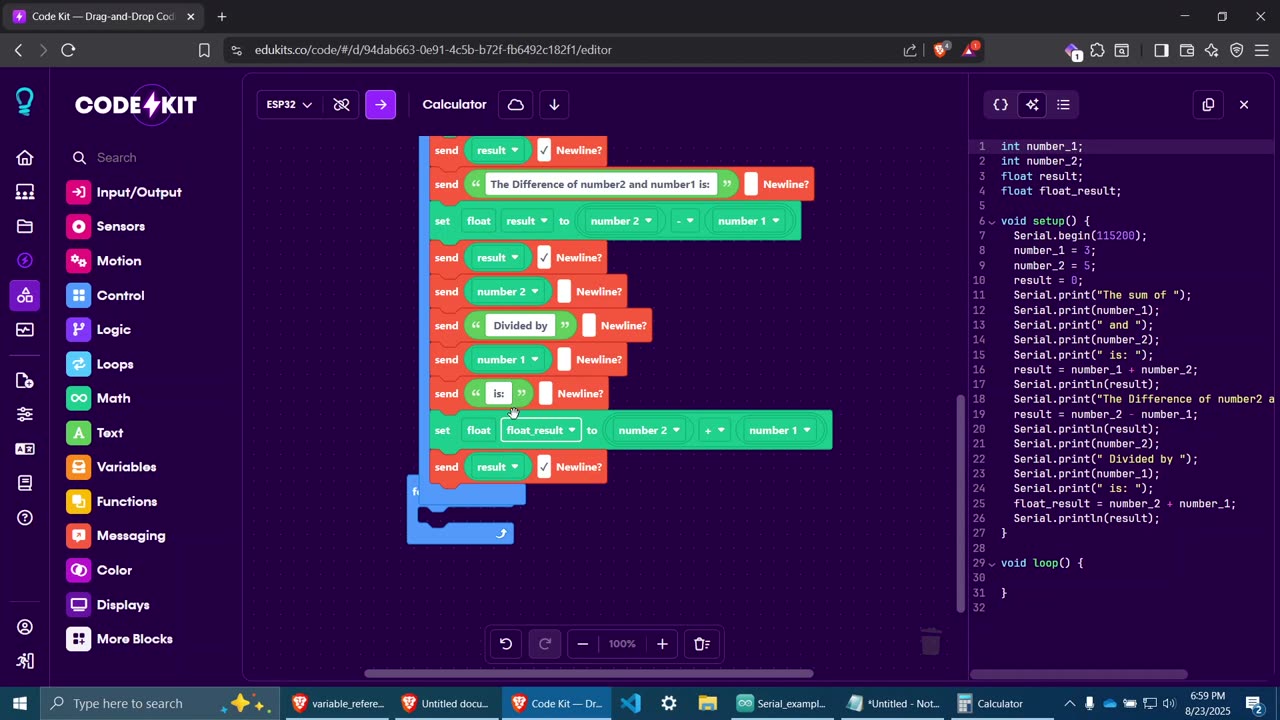 Robotics - 01 - ESP32 display serial messages