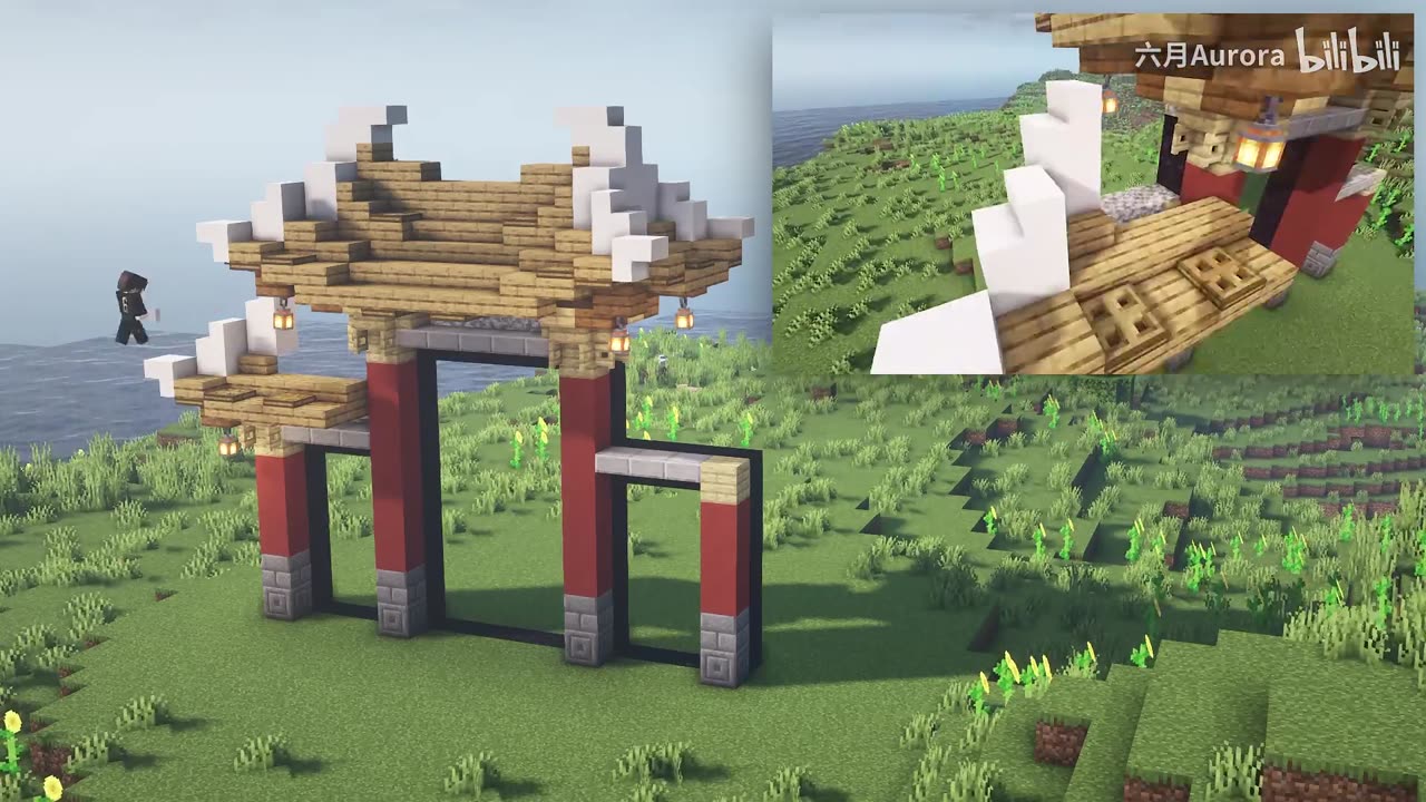 【Minecraft】Ancient Orient Nether Portal Tutorial~ Piglin-Approved Build!!!