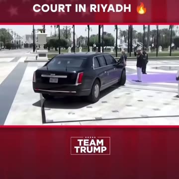 HORSES ESCORT PRESIDENT TRUMP'S BEAST TO SAUDI ARABIA ROYAL COURT IN RIYADH