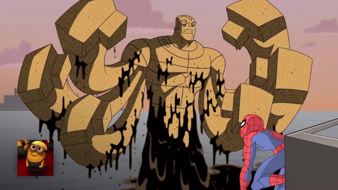The Spectacular Spider-Man - Sandman Stops the Oil Tanker Explosion (S2E5) _ Movieclips