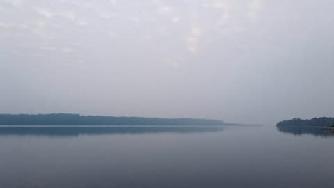 Quiet river before sunrise