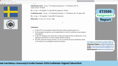 Student Work (Report) | ET2595 Assignment 2 - System Integrity Verifier in Python | BTH