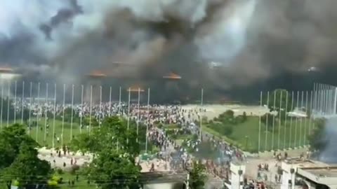 Nepal citizens burn down the Parliament building after Nepal Politicians BAN SOCIAL MEDIA.