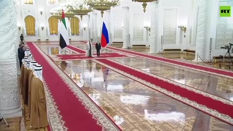 All smiles as Putin meets with UAE President Mohamed bin Zayed Al Nahyan at the Kremlin in Moscow
