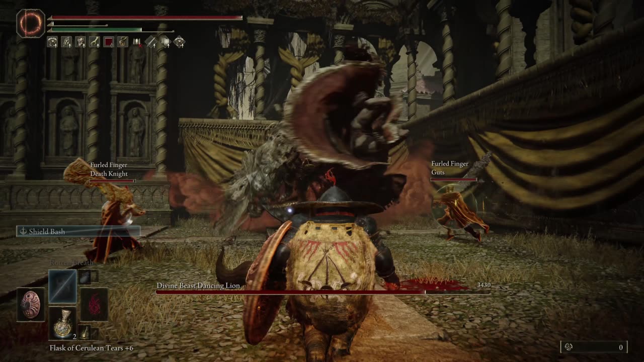Elden Ring DLC | Divine Beast Dancing Lion boss fight w/2 cooperators on NG