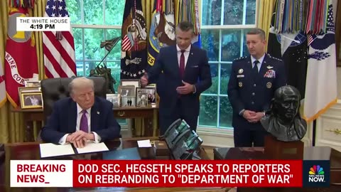 BREAKING: Trump signs executive order on the Department of War: 'This is a big one'