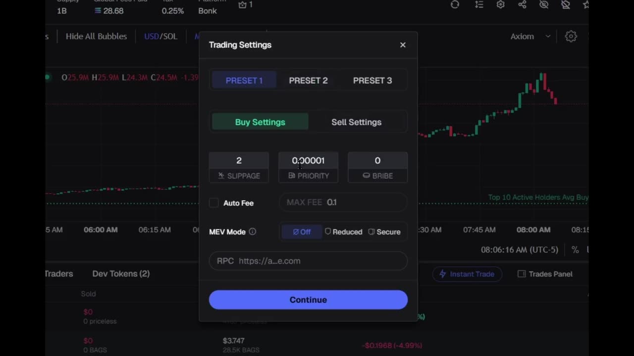 AXIOM PRO CRYPTO EXCHANGE - FEE STRUCTURE SETUP