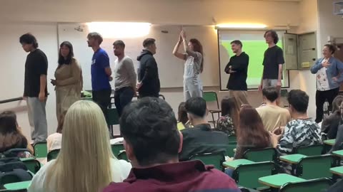 University Students Play Telephone Game