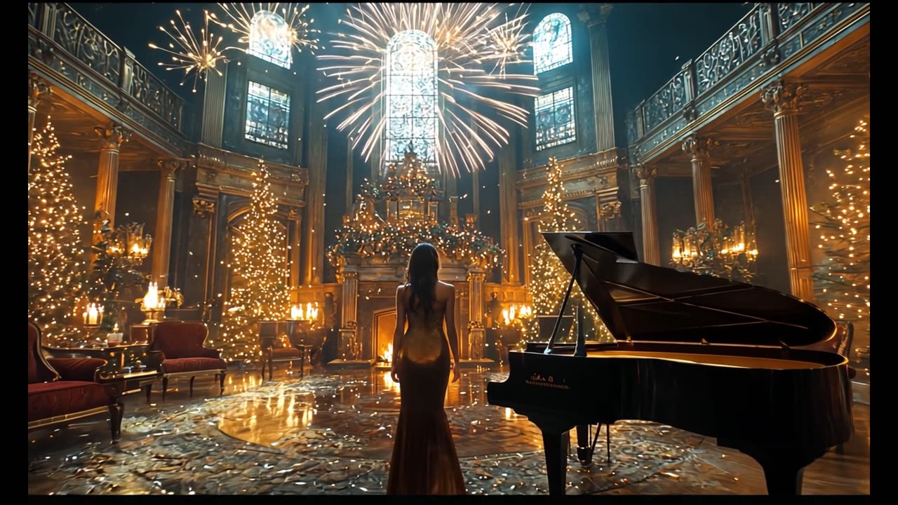 Fireworks and Dresses | Ai Generated Holiday Elegance