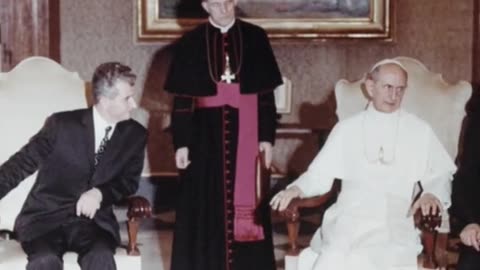Nicolae Ceausescu Ecumenistul Eretic oleaca si el pe la nepapa Paul VI, 26 mai 1973