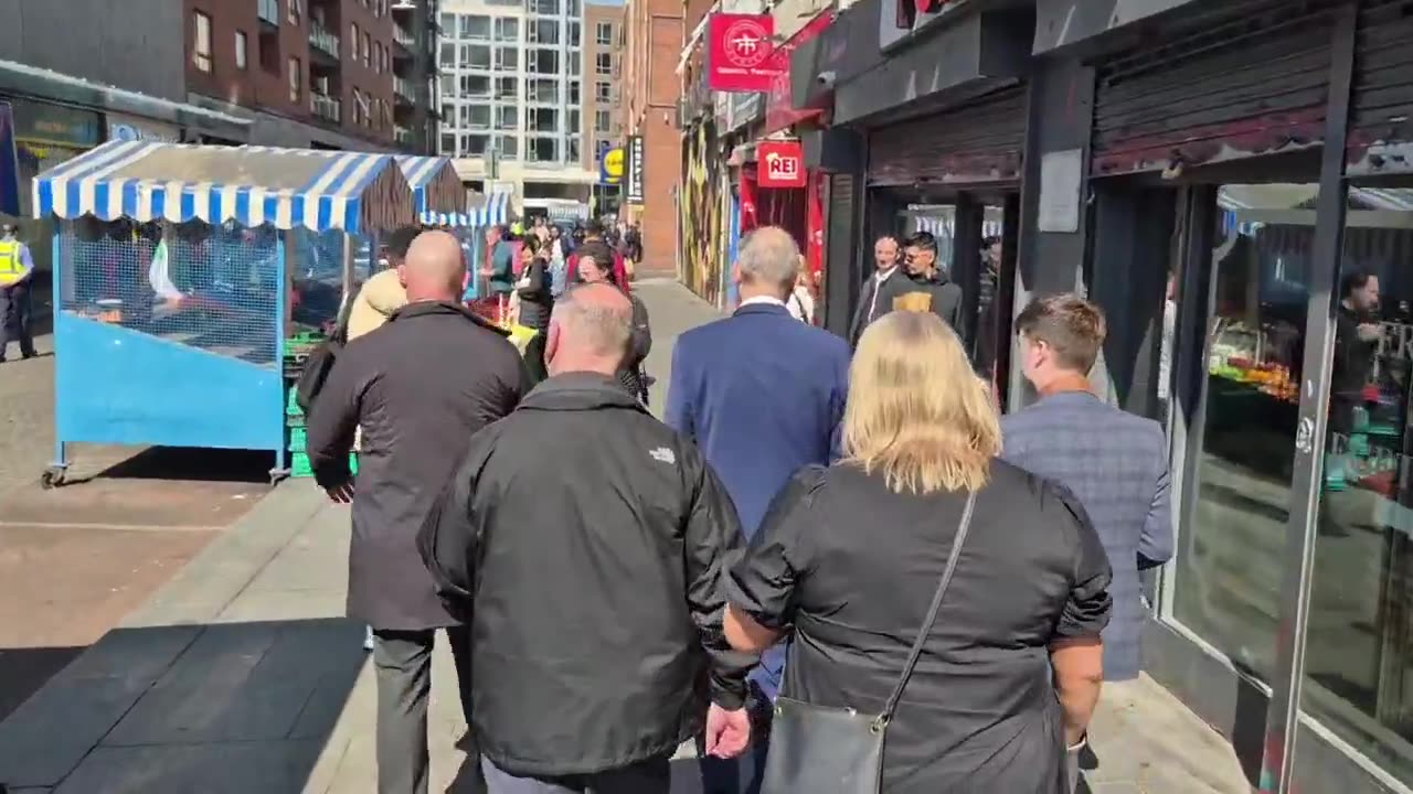 "close the borders!" Taoiseach Micheál Martin confronted on Moore Street.