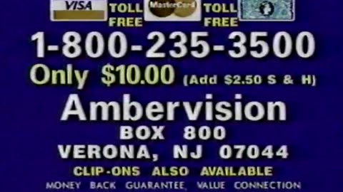 Ambervision Sunglasses TV Commercial from 1988