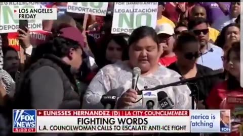 LA Councilwoman, Eunisses Hernandez, fanning the flames. Homan responds