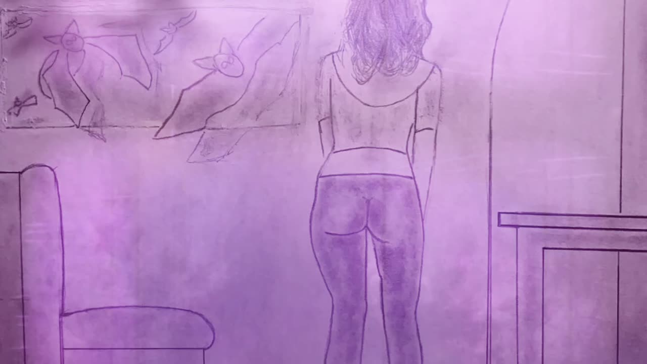 Animated Bats Flying - original drawings animated