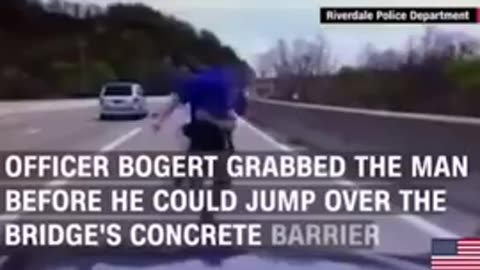 In Split Second, Officer Bogert stopped man from jumping over bridge’s concrete barrier