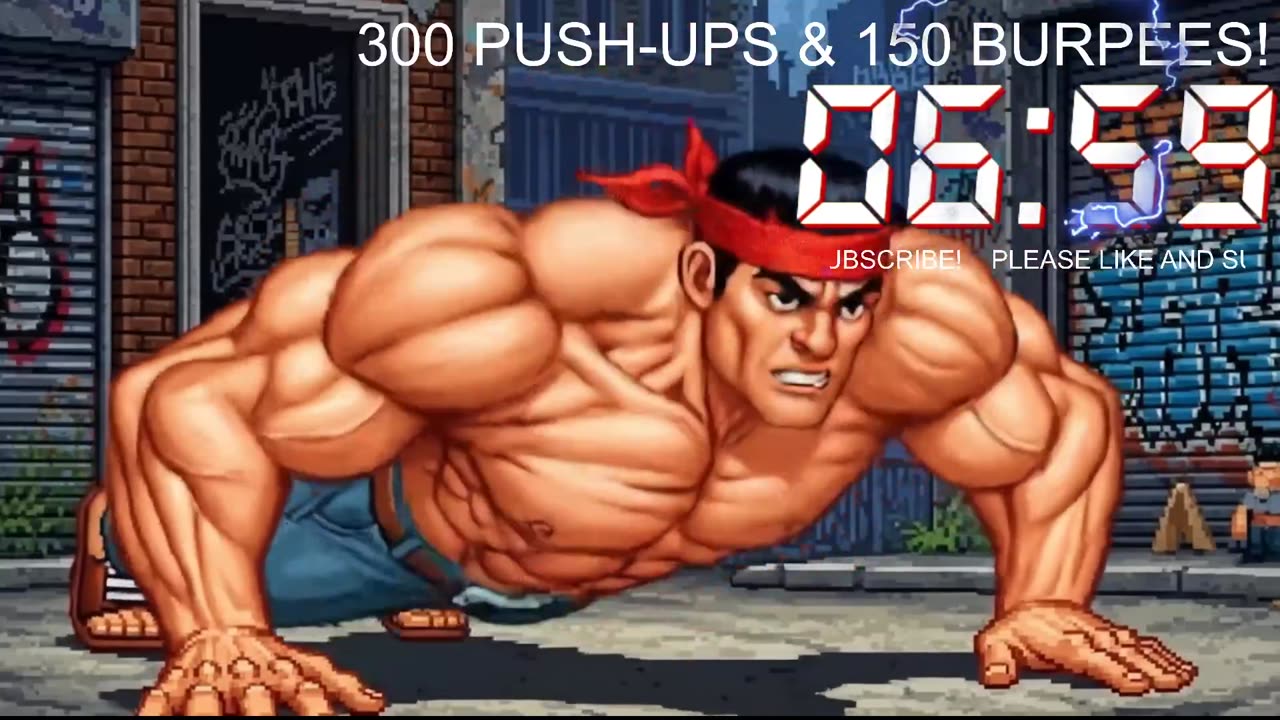 Everyday 300 push ups and 150 Burpees!