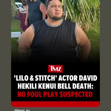 Rip to David hekili from lilo and stich actor there was no foul play 🙏🕊🕯🪦🎬06/20/25