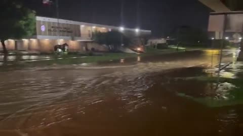 Flooding In Downtown Wichita Falls, Texas (04/30/2025)