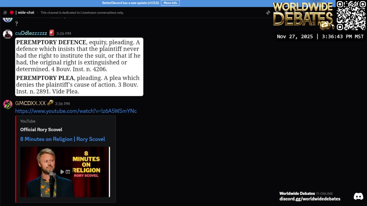 0193 WIDESTREAM - Worldwide Debates - YouTube/Twitch/Rumble