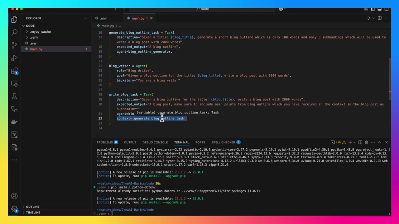 CrewAI Tutorial: Build AI Agents in less than 40 lines of Python!