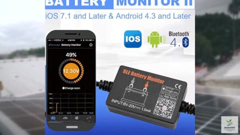 Zodazoqa 12V Car Battery Monitoring Tester BM2 Bluetooth 4.0 Device Battery Diag