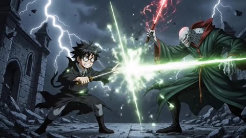 Harry Potter v Voldemort final battle