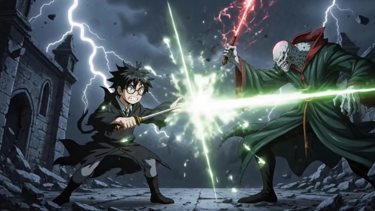 Harry Potter v Voldemort final battle