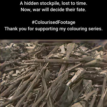 Buried Power Soviet Soldiers Find Tank Depot #ColourisedHistory