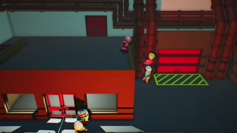 kids play gang beast with dad