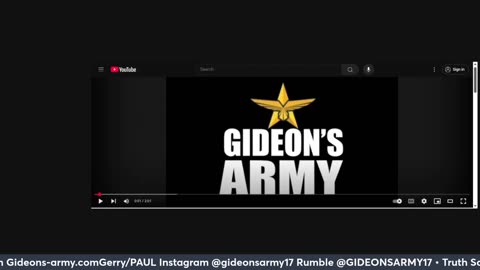 GIDEONS ARMY MONDAY LABOR DAY LIVE @ 630 PM EST