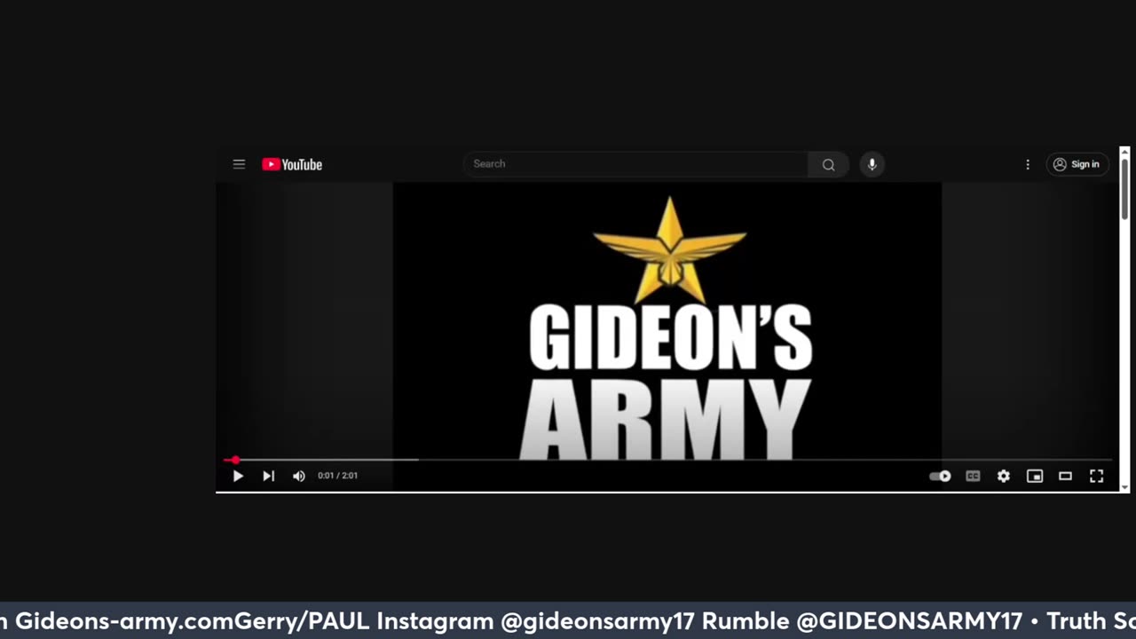 GIDEONS ARMY MONDAY LABOR DAY LIVE @ 630 PM EST
