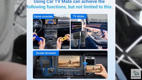 Car TV Mate, HDMl Multimedia Adapter for Cars with Factory Wired CarPlay, Car TV
