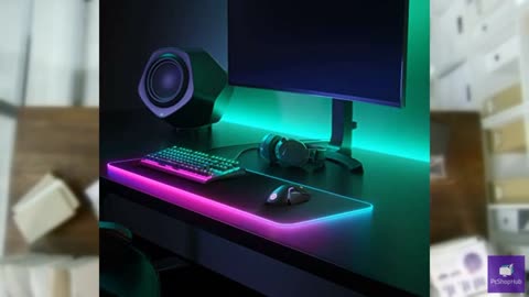 SteelSeries QcK Gaming Mouse Pad - XL RGB Prism Cloth - Sized to Cover Desks