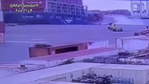 WATCH: Dozens of shipping containers falls off cargo ship into the water at Port of