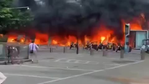 Mossad headquarters on fire following Iranian strikes