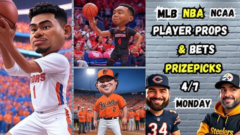 PRIZEPICKS CBB CHAMPIONSHIP Picks and Predictions Today 4/7/2025 | MLB Player Props | NBA PROPS