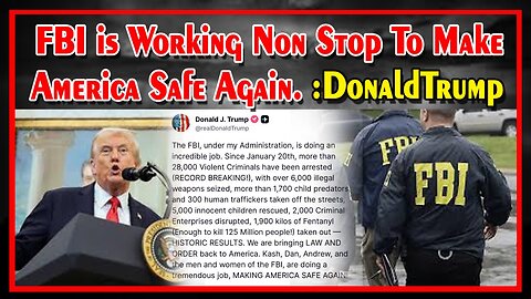 Live : 23-10-25 | FBI working non-stop to make America safe again : Trump
