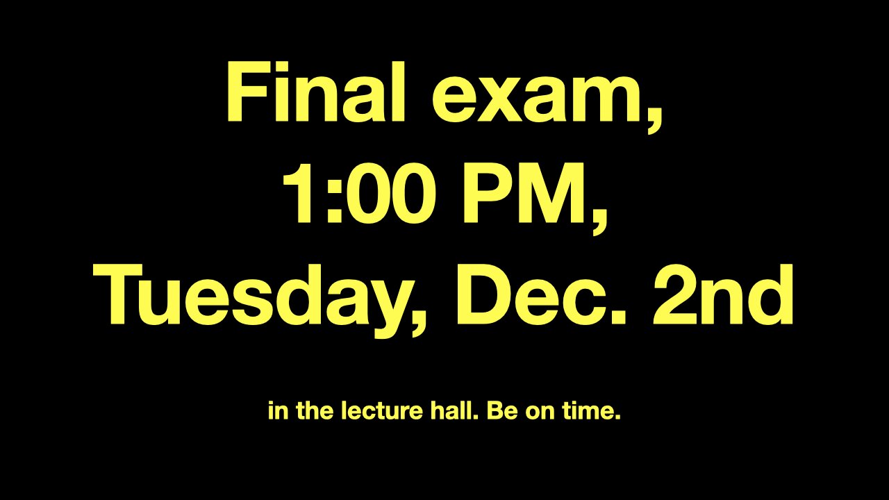 PHY2054 Semester wrap, Lecture 28, Nov. 25 (Mendeleev's orchestra, one constant to rule them all)