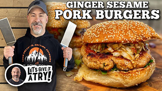 Ginger Sesame Pork Burger on the Blackstone Griddle