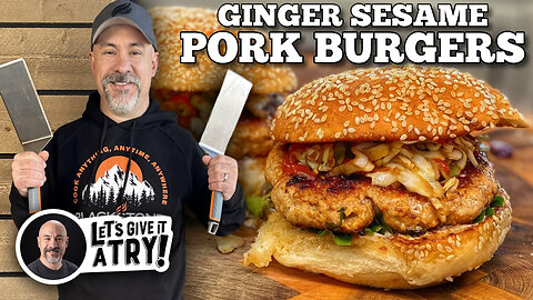 Ginger Sesame Pork Burger on the Blackstone Griddle