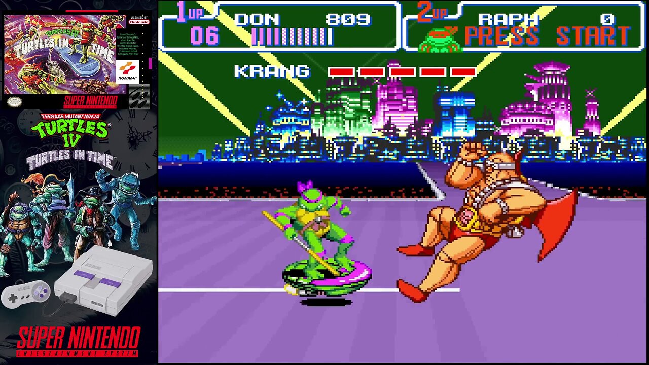TMNT IV (Super Nintendo) - Level 8 boss: Super Krang