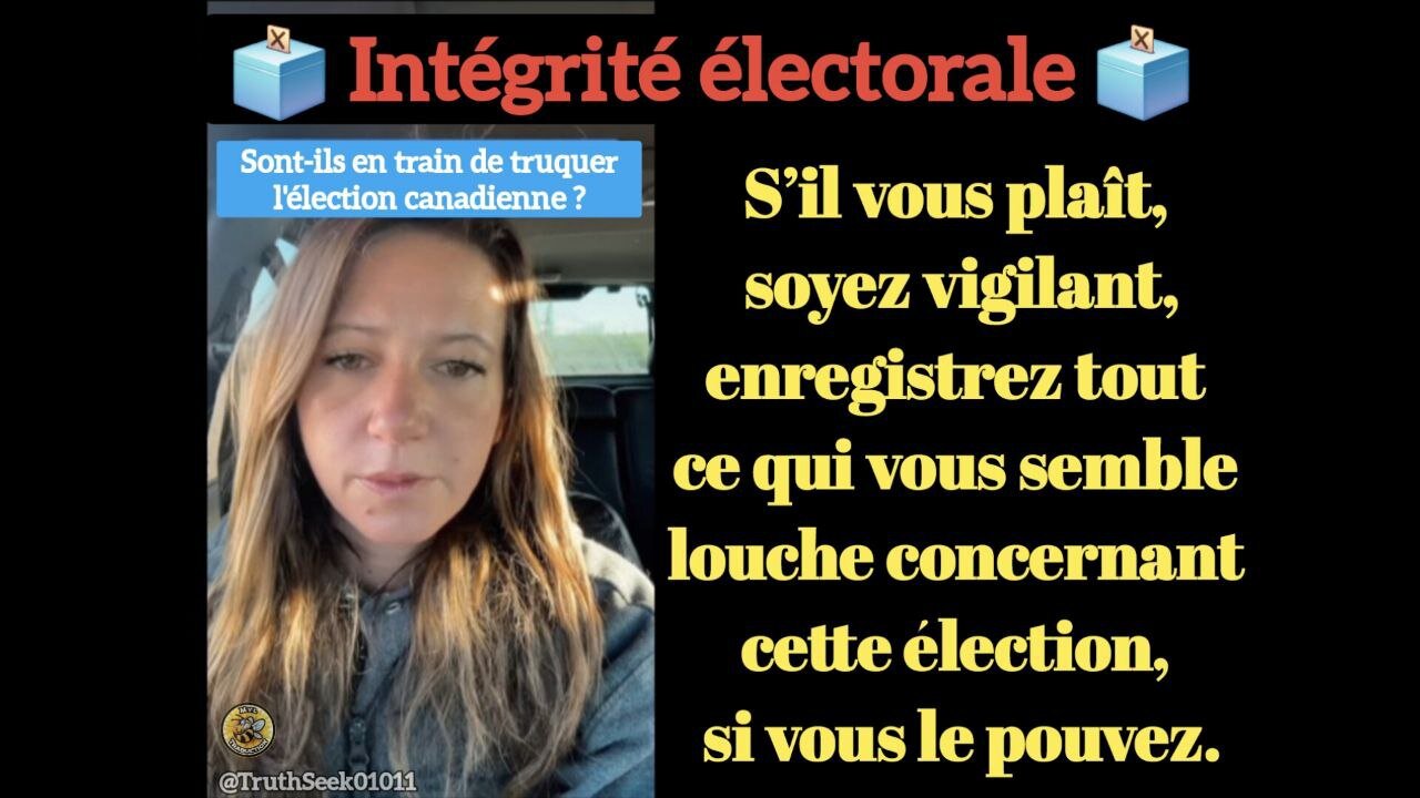 🗳 Intégrité électorale 🗳 Le jour du VOTE, c’est le jour de l’ÉLECTION ... Le 28 Avril 2025 ...