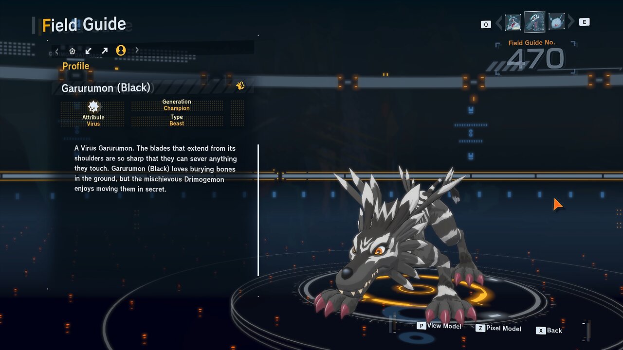 garurumon (black) all digivolution/de-digivolution/profile Digimon Story Time Stranger