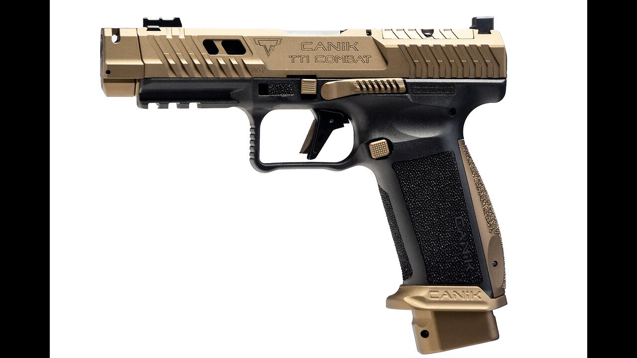 Canik TTI Combat 9mm 4.6″ 18rd Pistol, Bronze / Black – HG7854-N
