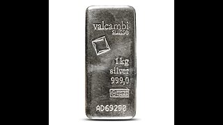 1 Kilo Valcambi Cast Silver Bar (New w/ Assay)