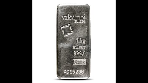 1 Kilo Valcambi Cast Silver Bar (New w/ Assay)