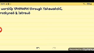 I worship YAHAWAH through Yahawahshi. proskyneō & latreuō Part 1. A MUST WATCH.