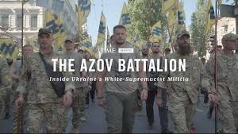 American in donbass with a Azovnazi.