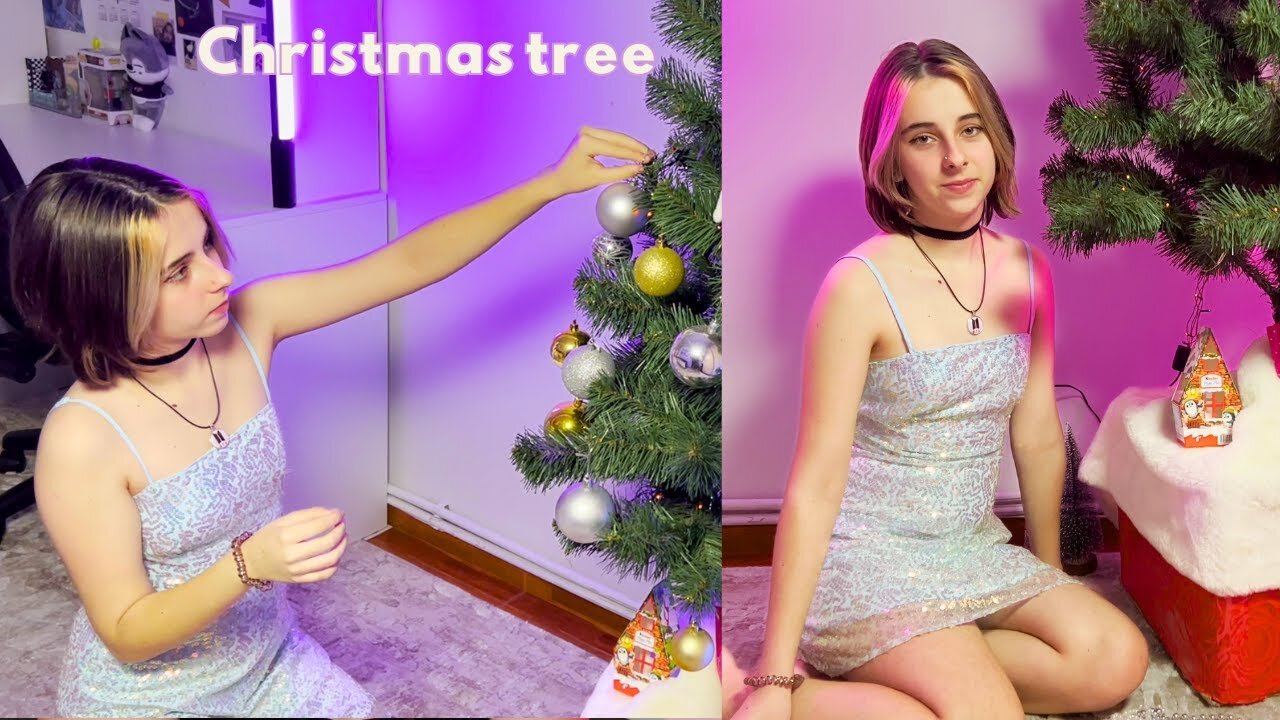 Sequin Dress | Decorating my Christmas tree