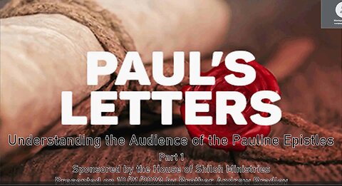 Understanding The Audience Of Paul's Letters Part 1